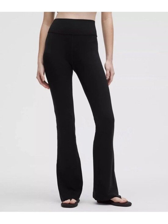 Lululemon Pants - Lululemon Groove Pant Flare Super High Rise Nulu Sz 10 Black Split Legging Yoga